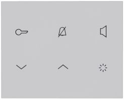 AP-Innenstation Audio Hager elcom.touch 2-Draht, lichtgrau