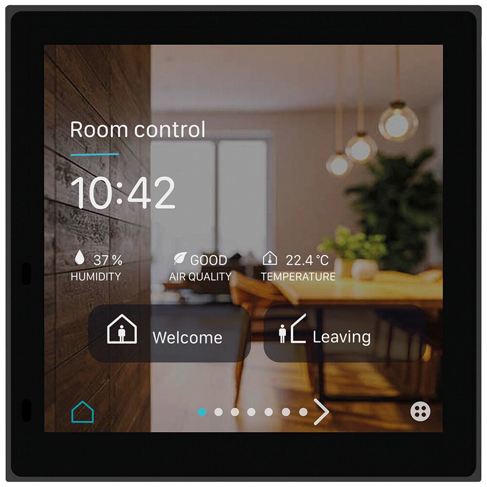 Schermo tattile Theben iONprime CP 4 KNX con termostato per ambienti nero