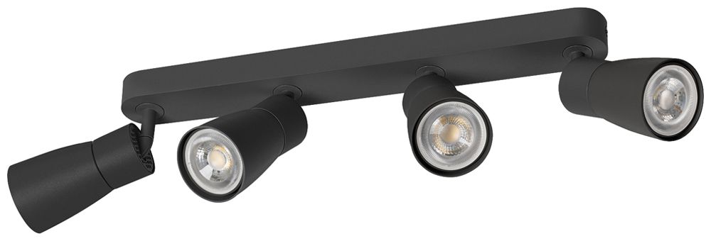 Spot SLV PURI 2.0 Dome CW GU10 4×6W DIM 365×42×138mm schwarz