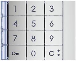 Frontblende für Code-Tastatur-Modul Sfera aluminium