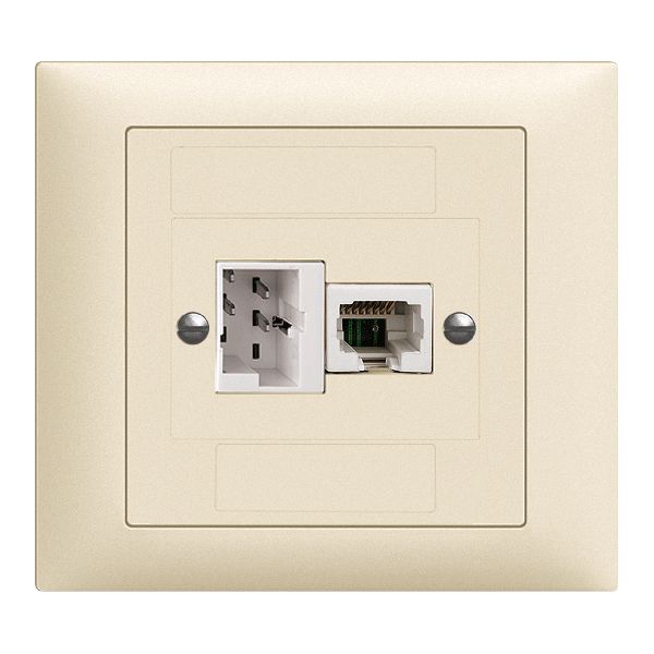 EB-Dose xDSL RJ45/TT83 crema, ITplus EDIZIOdue mit Filter