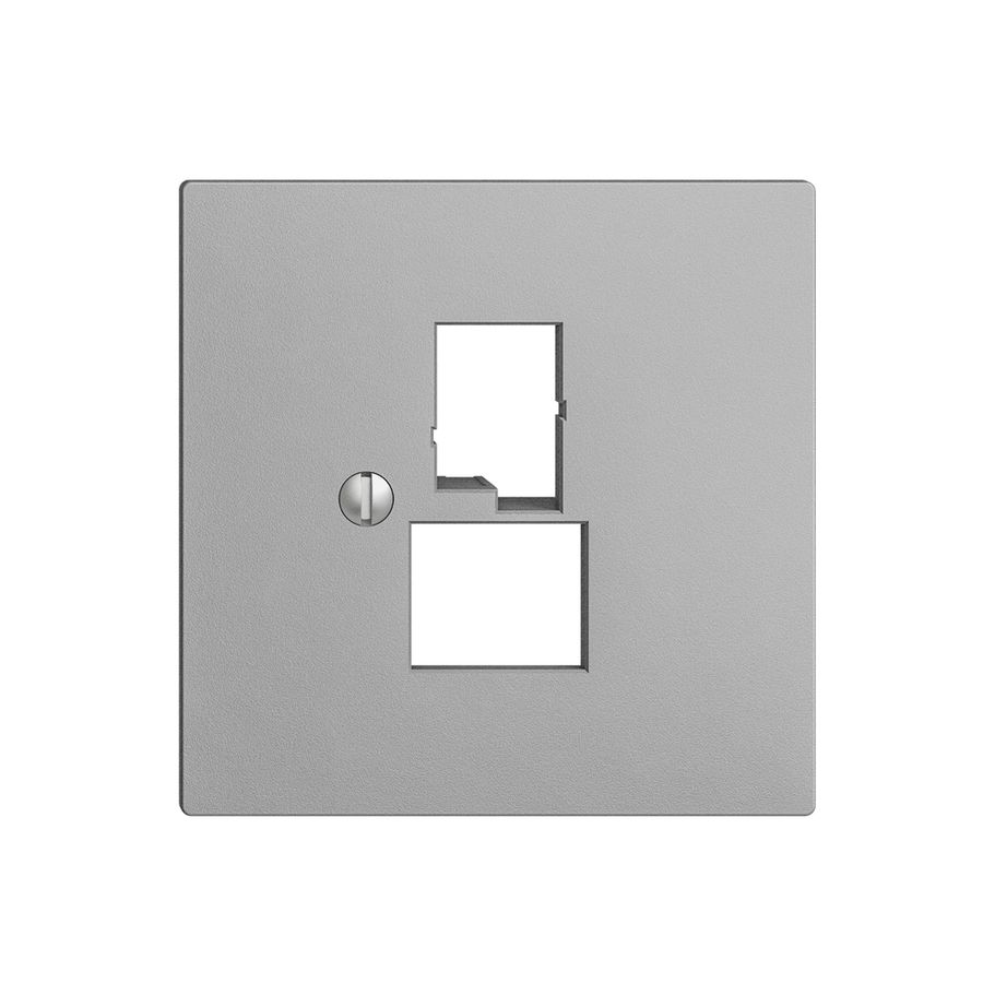 Frontplatte EDIZIOdue silver für DSL-Breitband Dose