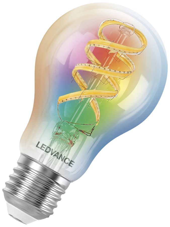 LED-Lampe LEDVANCE SMART+ MATTER E27 4.8W 470lm RGBW WiFi Ø60×105mm Typ A klar