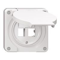 Kit di montaggio NUP Feller freenet, per uscita diritta, doppio, bianco