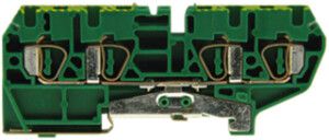 Morsetto di terra componibile Woertz 0.5…2.5mm² molla 4×1 DIN 35mm verde/giallo