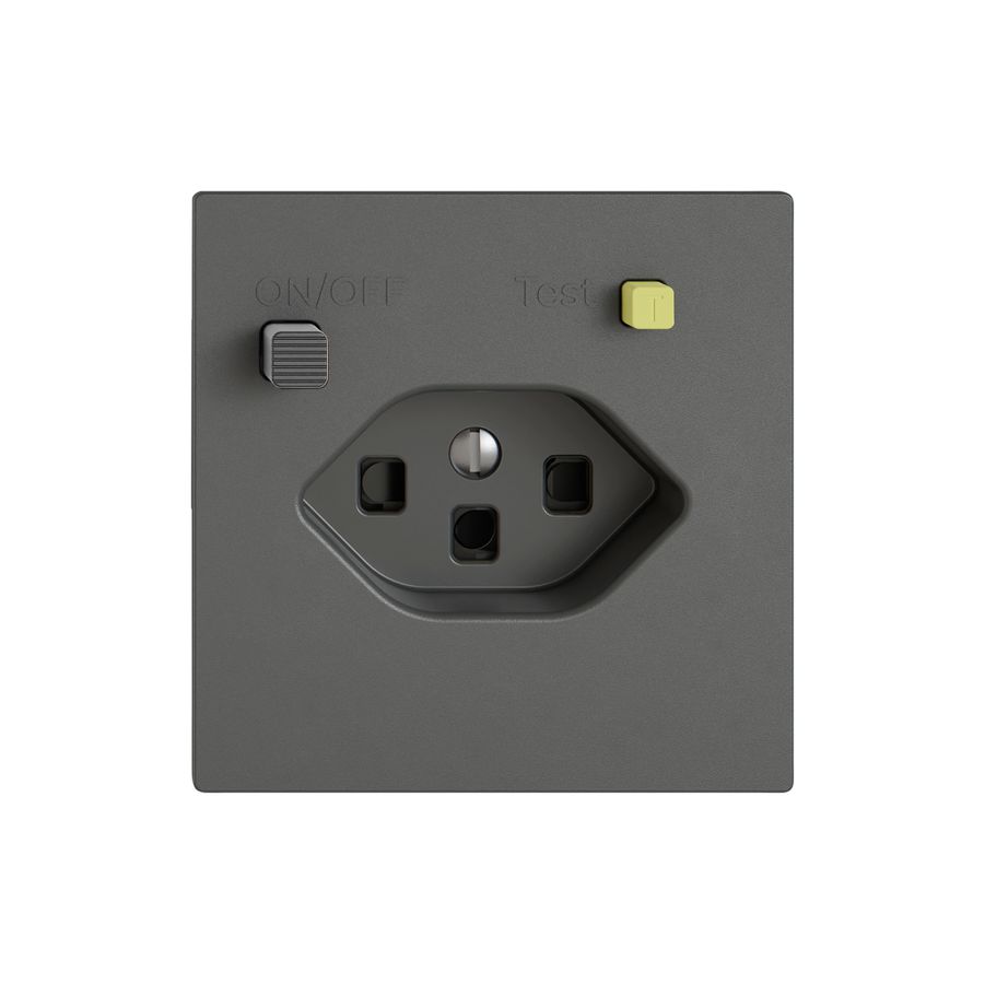 Steckdose FI EDIZIO.liv  1×T23 mit Shutter dgu