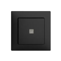 UP-Leuchttaster EDIZIOdue A-R/1P schwarz, mit Linse, LED, 60×60mm