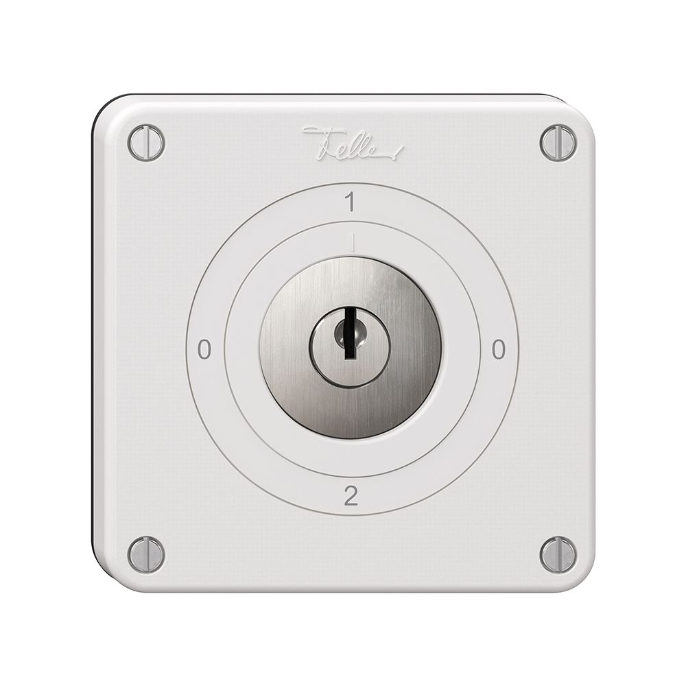 Interrupteur rotatif NEVO, 2/1 L, avec serrure&2 clés, KS, 0-1-0-2, blanc