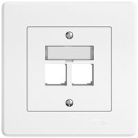 UP-Montageset EDIZIO.liv EASYNET S-One SNAPFIX® gerade 2×RJ45 ws