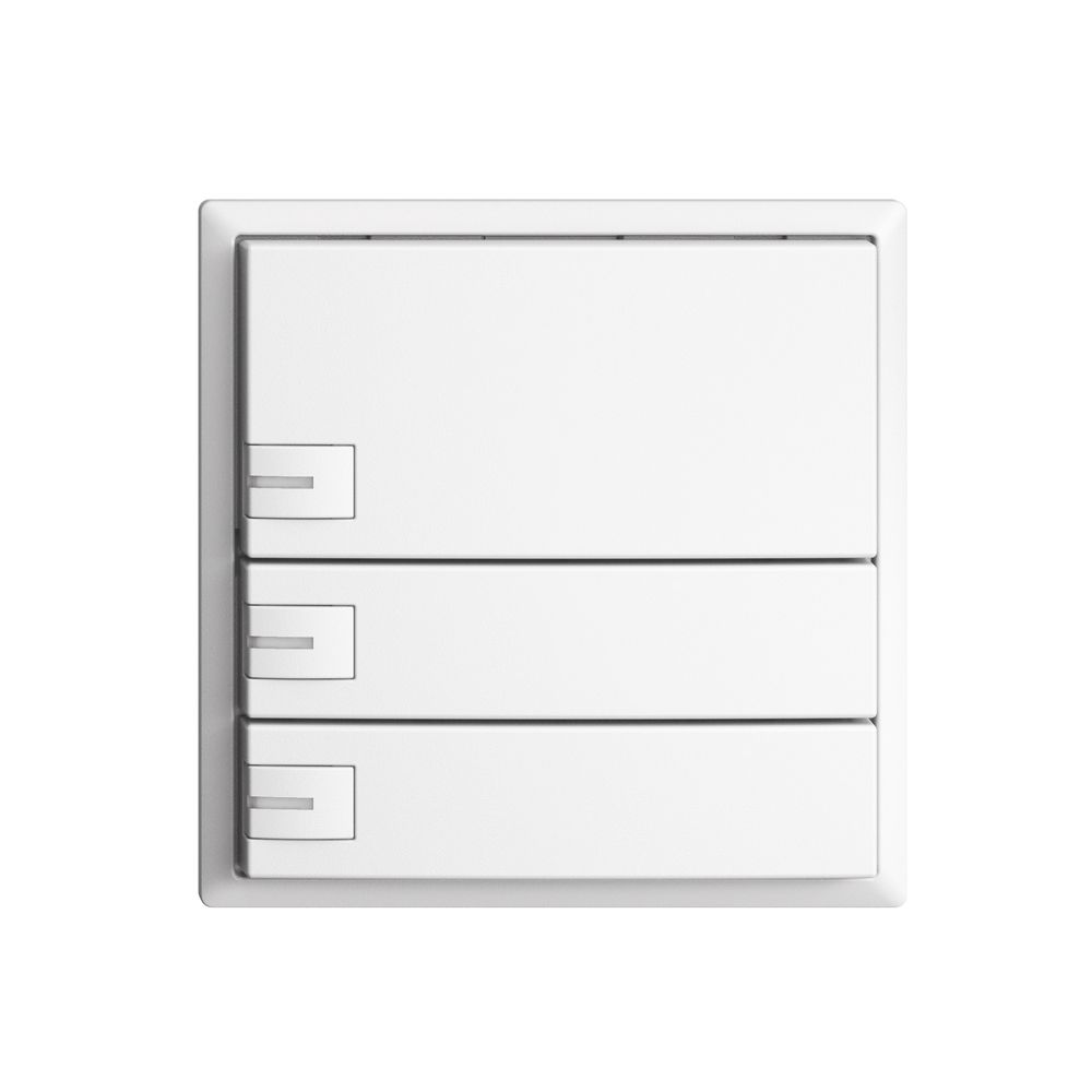 KNX-Taster RGB EDUE, 250mW, m.RGB-LED, 3×Taste, 1×Tastenb., ws