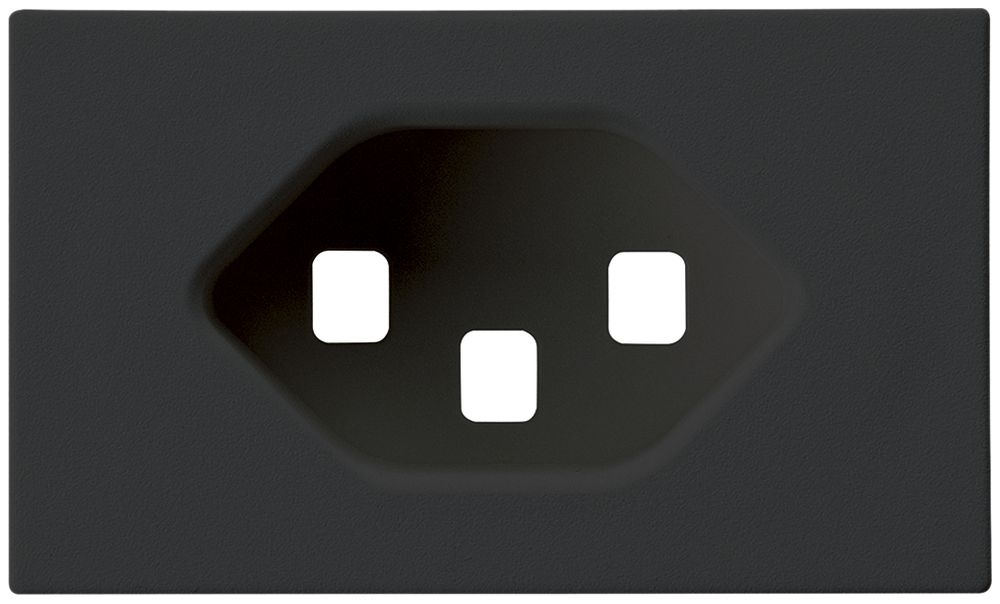 Frontplatte zu FLF-Steckdose Hager 1×Typ 23 Z schwarz