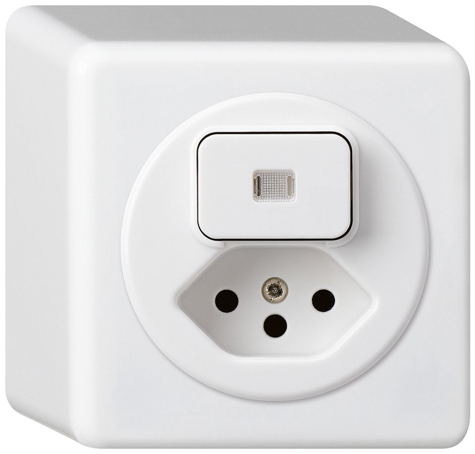 Combinazione lum.AP basico 6/1L +tipo 13 bianco