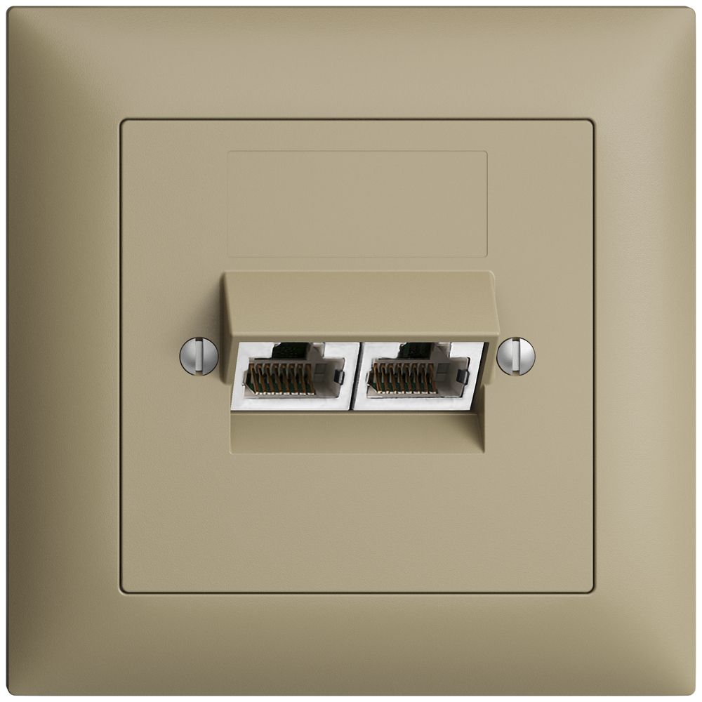 UP-Dose 2×RJ45/s 4P getr. EDIZIOdue sand ITplus