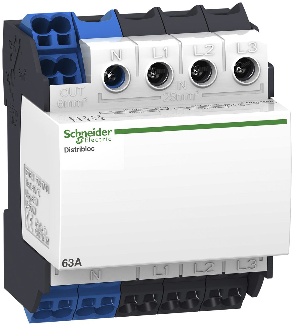 Klemmenblock Schneider Electric 63A 4-polig