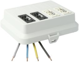 Frontteil AGRO, in: 4P H07V-U, out: je 2×3P sw L1/ ws L2, WAGO