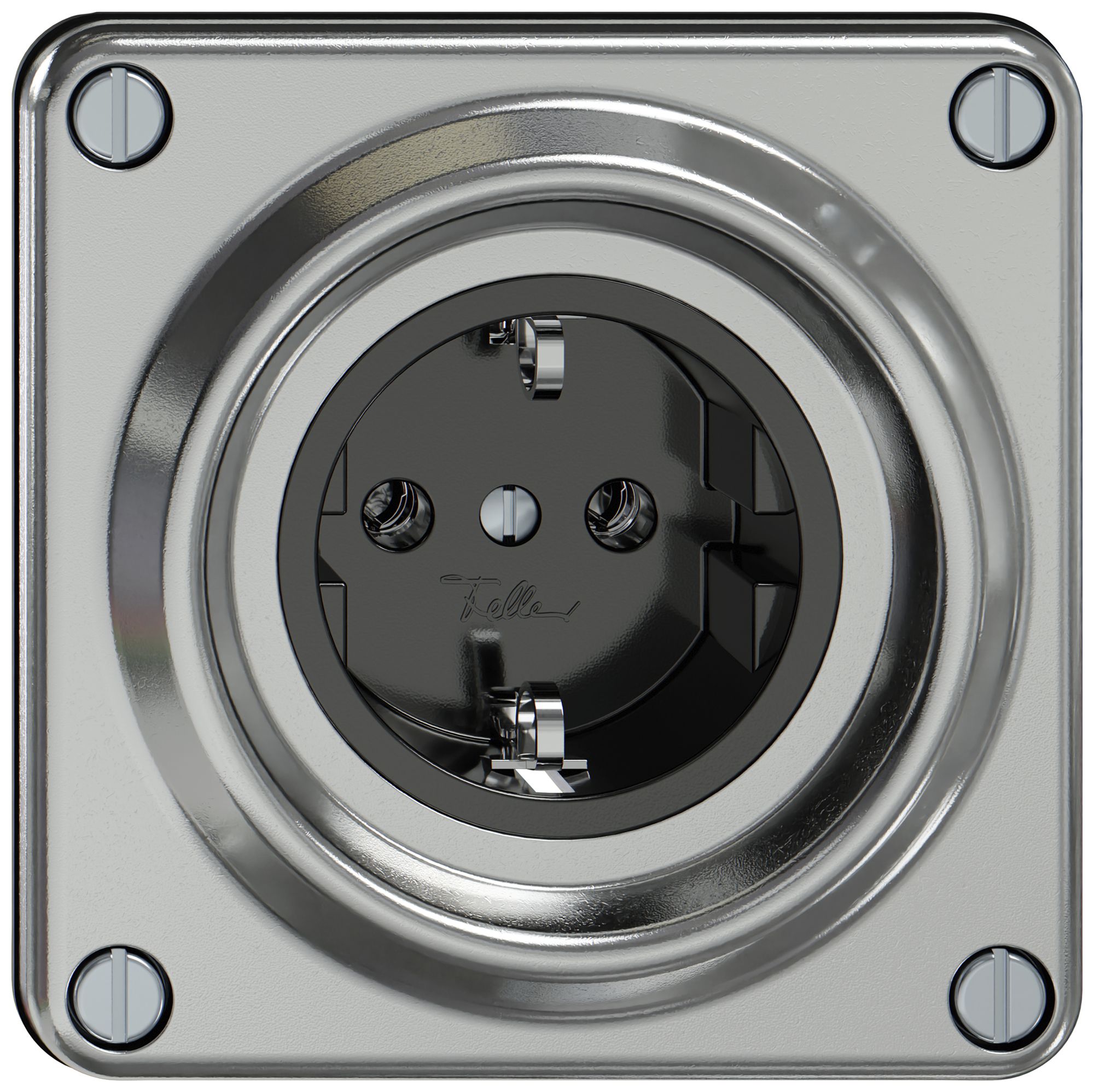 Steckdose ELEMENT SNAPFIX® SCHUKO 16A 250V IP20 alu