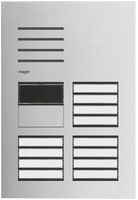 Aussenstation Audio Hager elcom.one 2-Draht mit LED für 12Wohnungen Edelstahl