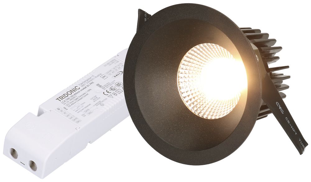 EB-LED-Spot ATMO DALI 10.5W 230V 920lm 3000K Loch-Ø80mm schwarz matt 38°