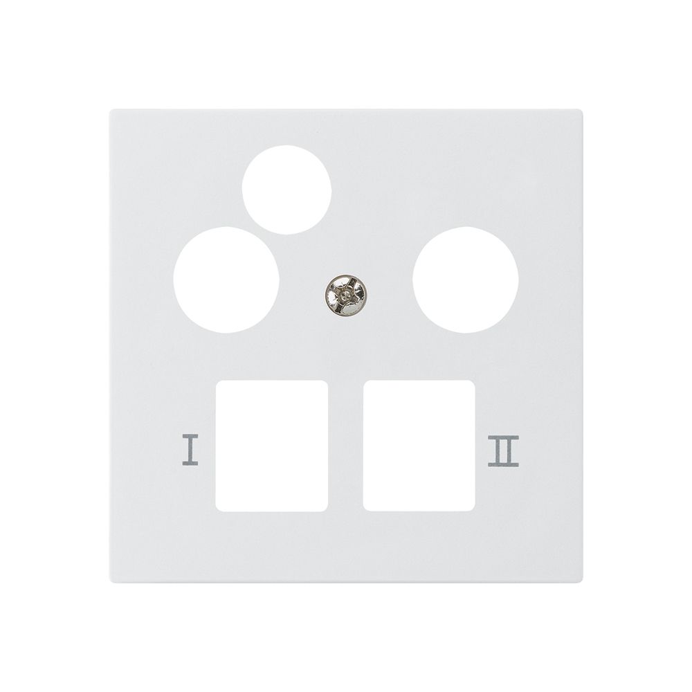 Frontplatte kallysto zu R&M HWS weiss 3-Loch Daten Multimedia