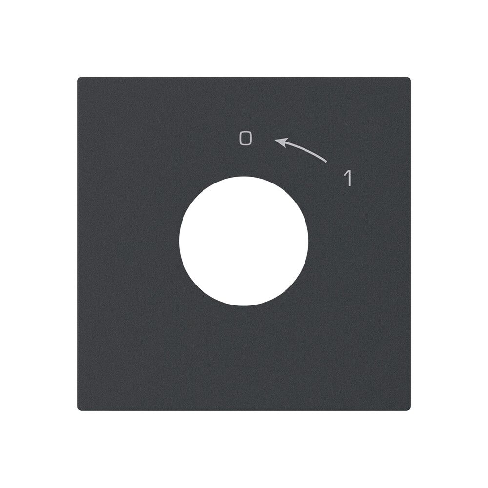 Kit frontale per contatto rotativo a chiave 60×60mm kallysto 0<-1 nero