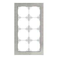 Abdeckrahmen EDIZIOdue prestige 4×2 chromstahl geschliffen