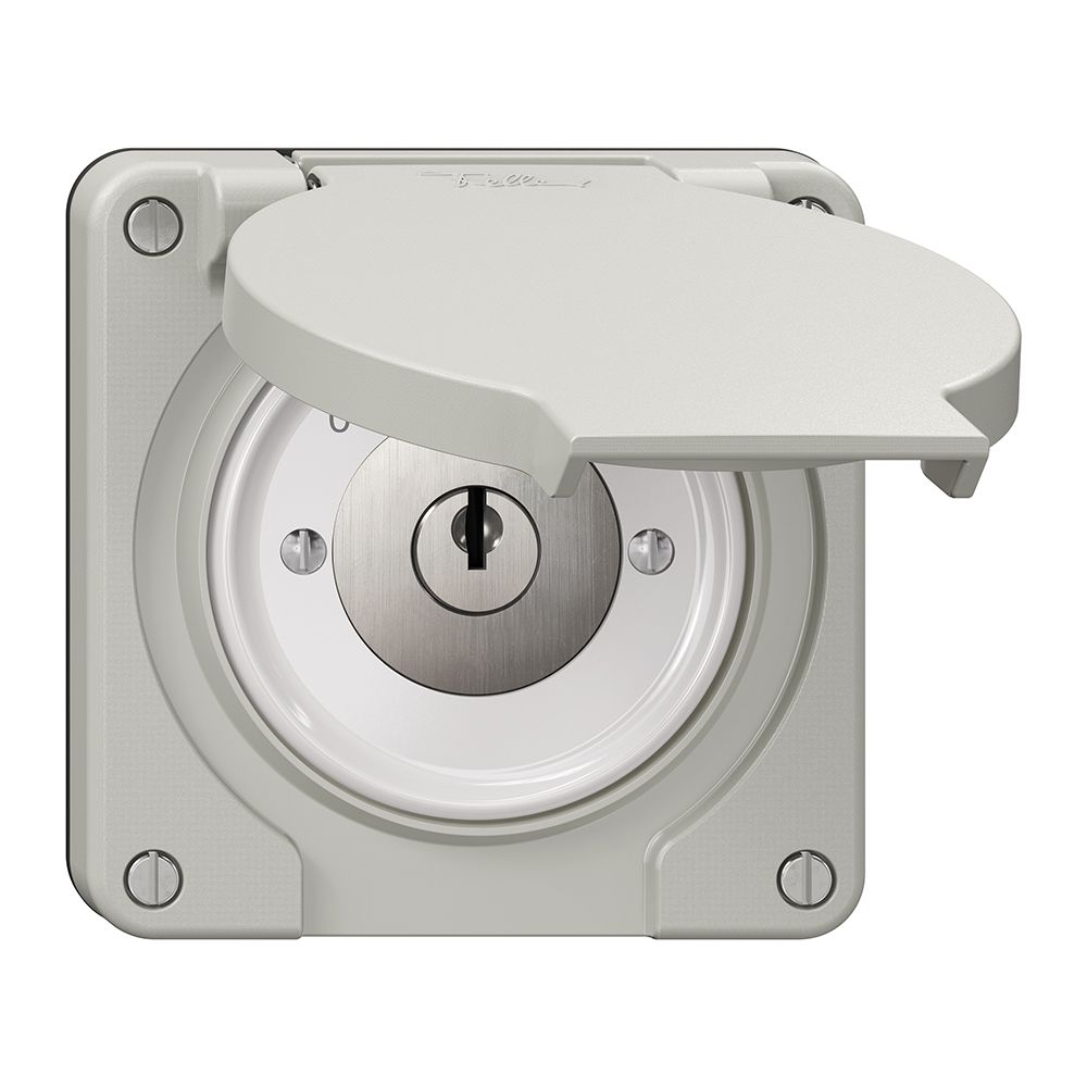 Contact pivotant NEVO N.CO avec serrure&2 clés, KS, 0<->1, gris clair