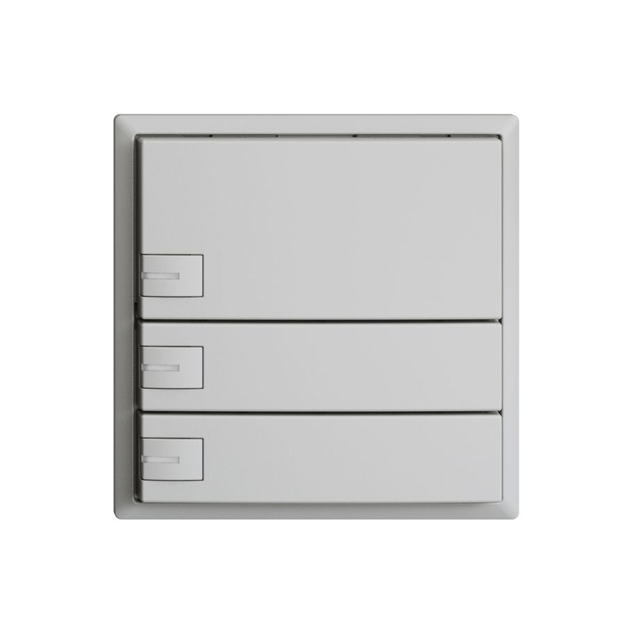 UP-Universaltaster 3×1T Schraubklemme EDIZIOdue hellgrau, mit LED