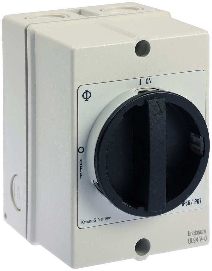 Interrupteur AP CEM K&N 20A 400V 0/3L no/gr