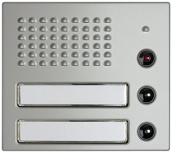 Frontblende Türlautsprecher Modul 2 Ruftasten aluminium