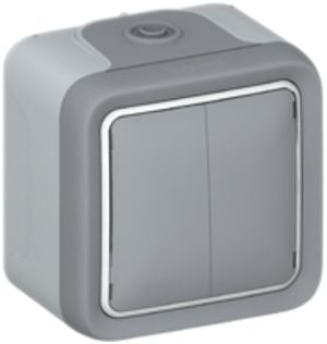 AP-Wippschalter PLEXO 3+3/1L grau