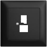 UP-Frontset EDIZIOdue schwarz für DSL-Breitband Dose