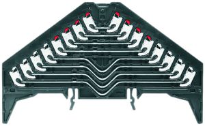 Rangierverteilerklemme Weidmüller PRV 8L PUSH IN TS35×15 schwarz, rot/weiss