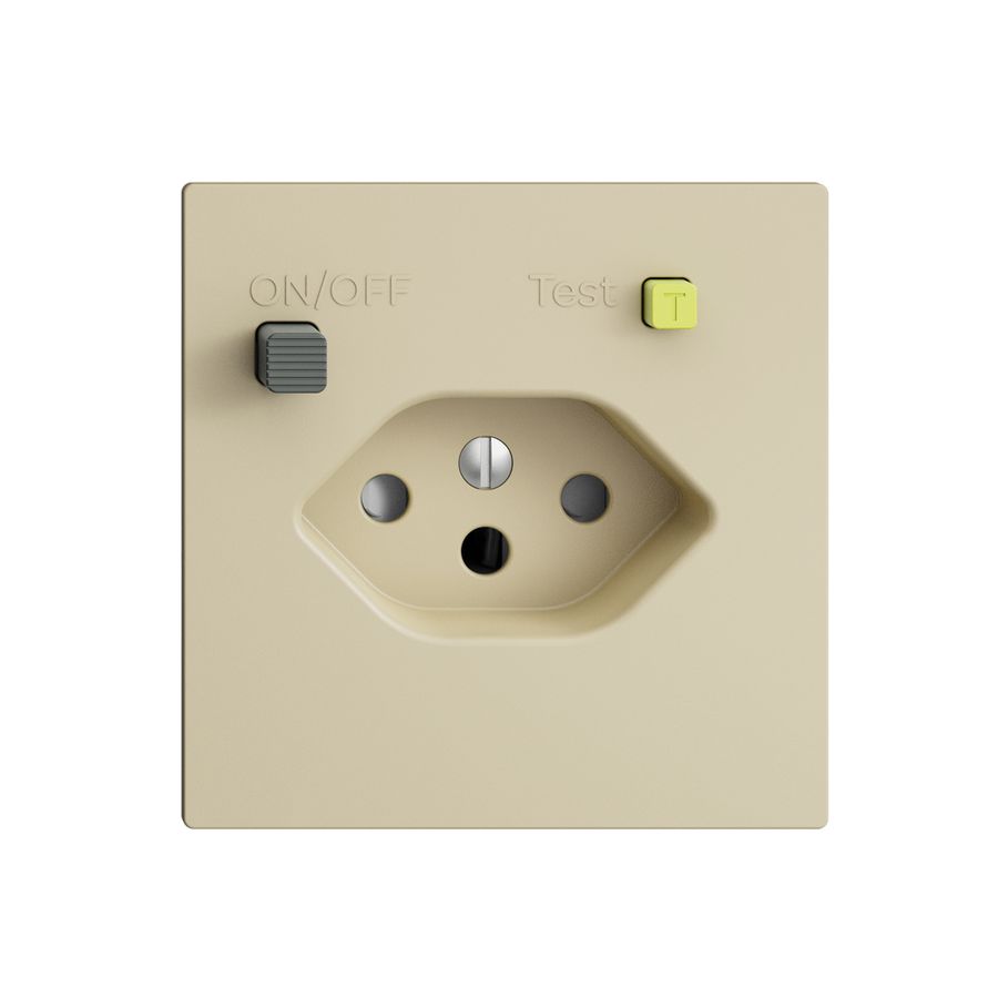 UP-Steckdose EDIZIOdue T13 FI 30mA F, shutter, vanille