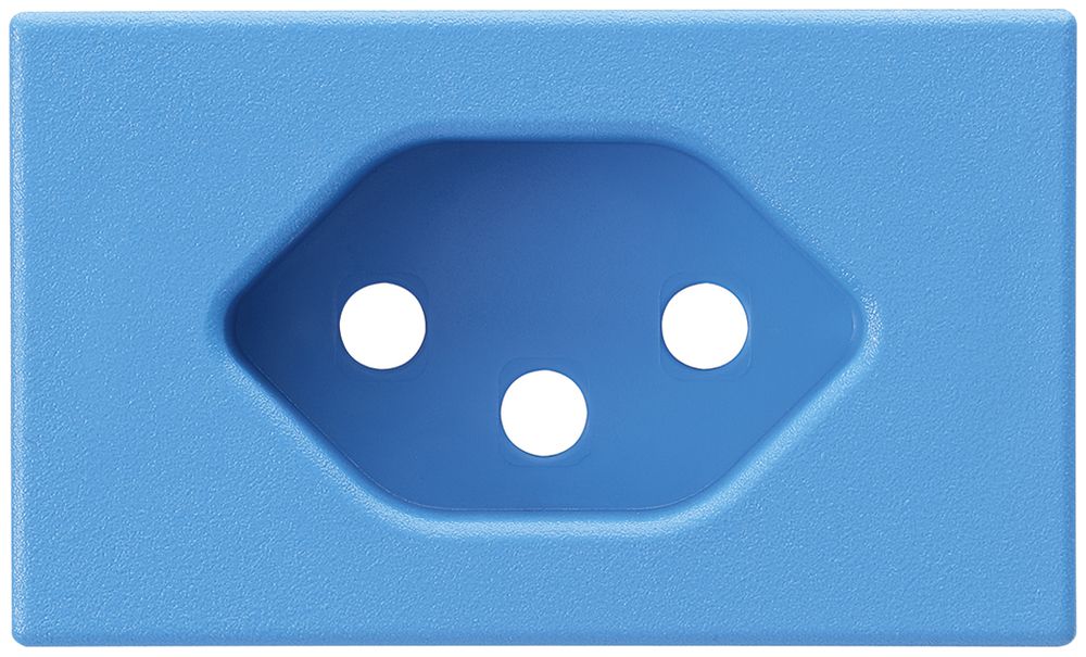Frontplatte zu FLF-Steckdose Hager 1×Typ 13 Z blau