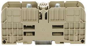 Borne de passage joignable WAGO 2.5…70mm² 192A 1000V à boulon 2×1 DIN35 beige