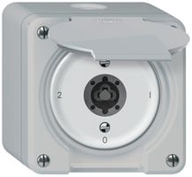 Interrupteur à clé AP robusto commutateur 16A 250V 86×86mm gris