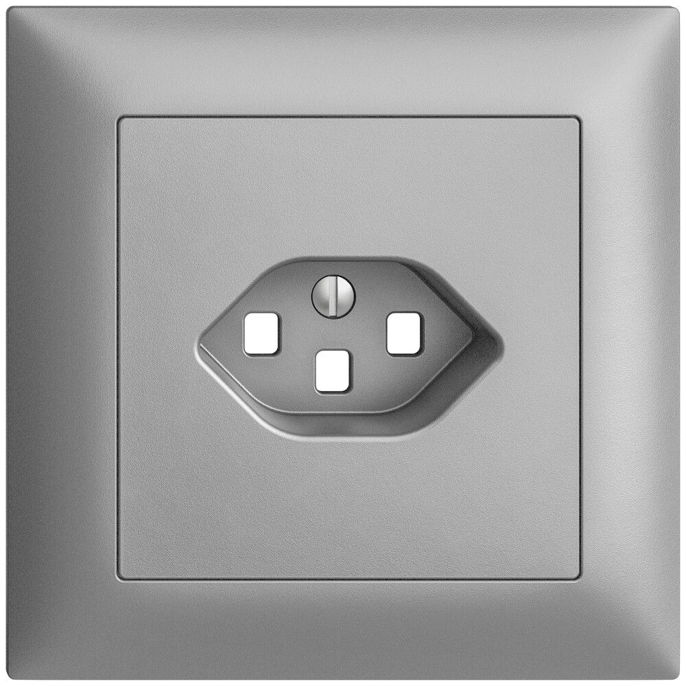 Kit frontal ENC EDIZIOdue silver 88×88mm 1×T23