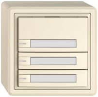 AP-Universaltaster EDIZIO.liv UNI SNAPFIX® m.LED RGB 3× 1-Tbed.Pap.cr