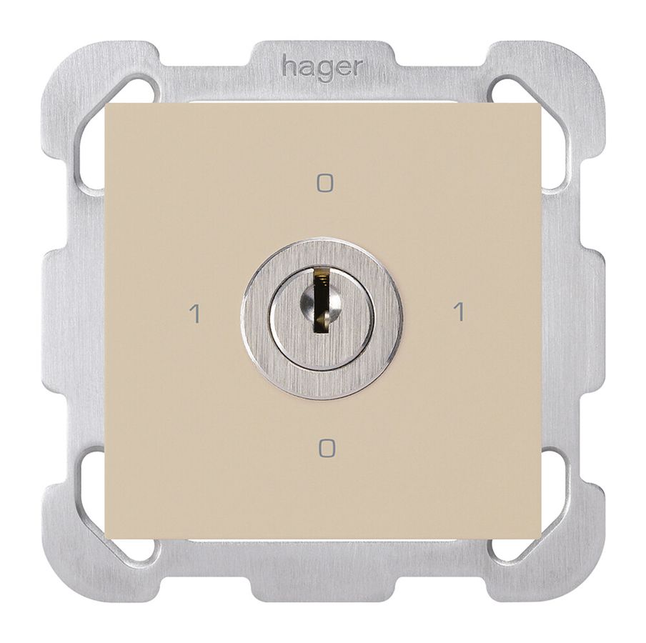 UP-Drehschalter kallysto 0/2L beige mit Schloss Kaba 8