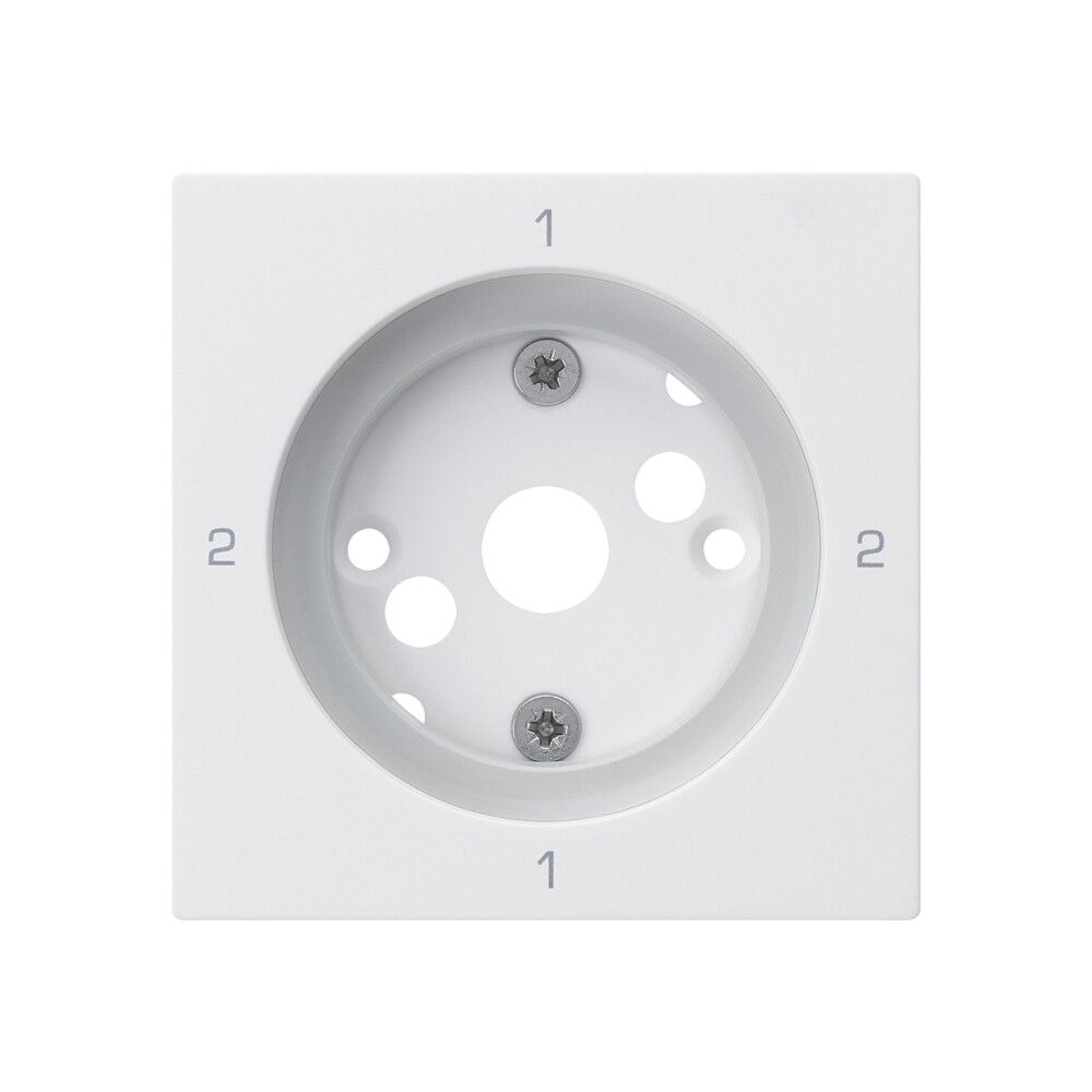 Frontplatte kallysto 2-1-2-1 60×60mm für Drehschalter S3 weiss