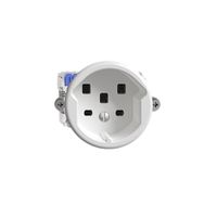 Presa AP FH T25 16A bianco, con morsetti innest.