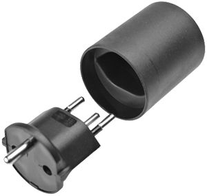 Übergangstecker T12/FR 3P schwarz