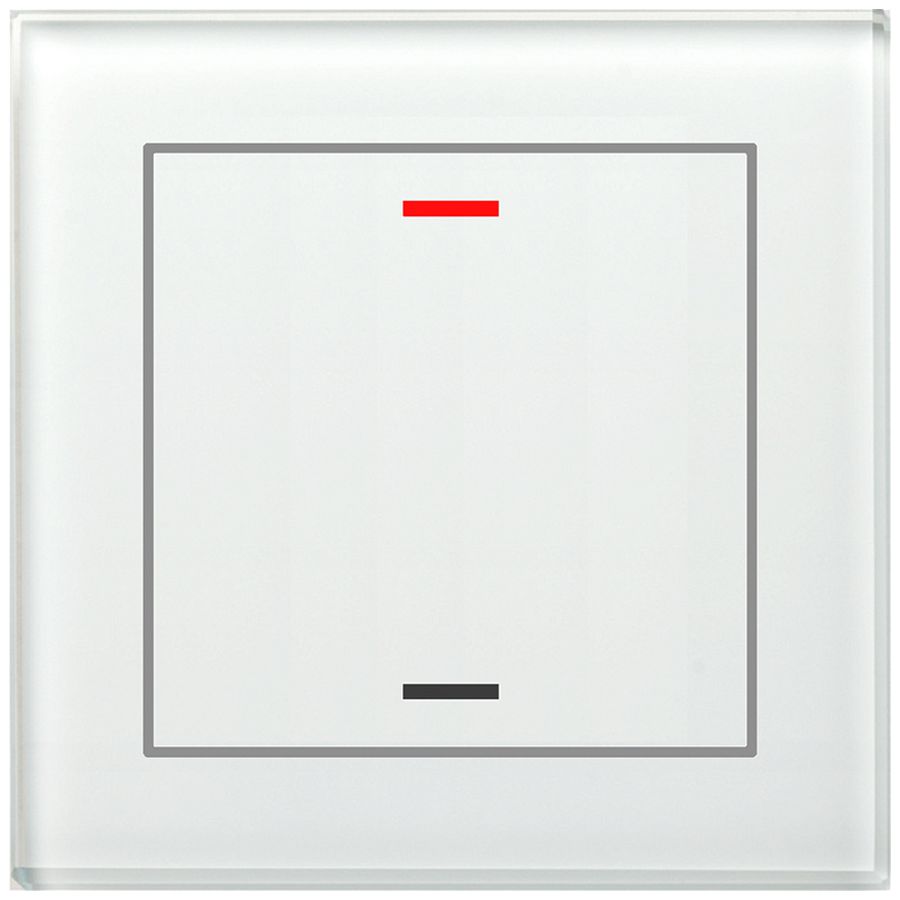 Pulsante KNX RGBW INC MDT BE-GTL10W.01 1t/2a vetro bianco "neutrale"