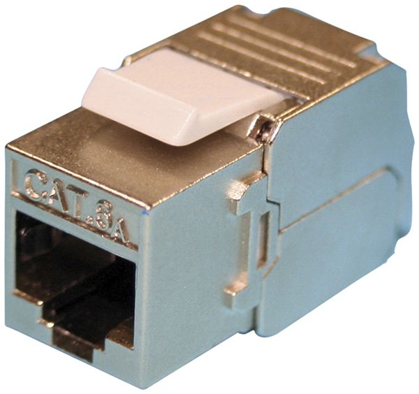 Module de raccordement ROLINE RJ45/s cat.6A Keystone argent