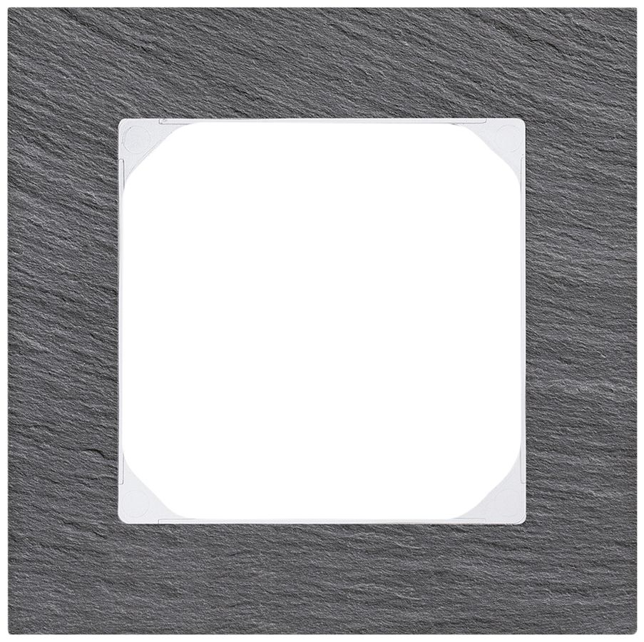 Abdeckrahmen KAL.art 1×1 94×94mm Schiefer schwarz