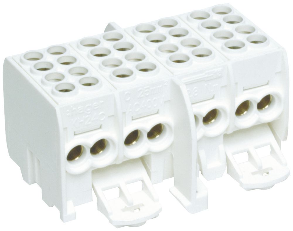 Haupleitungsabzweigklemme Hager 4L 4×25mm², isoliert