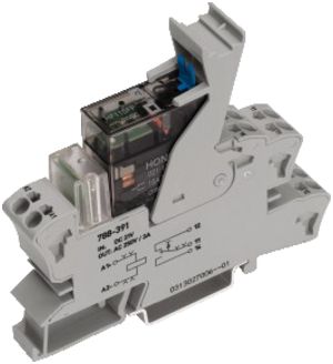 Zoccolo ad innesto con relè WAGO 24VDC 1C+1R, LED, manuale