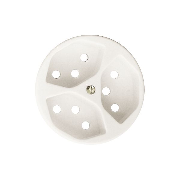 Kit frontal FH pour prise 3×T13 blanc