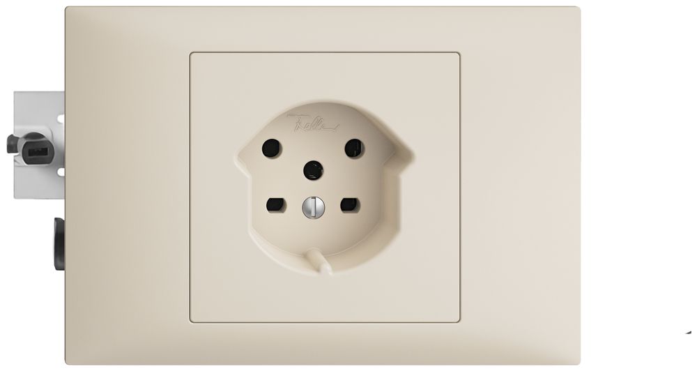 EB-Steckdose EDIZIOdue T15 crema 45…69mm