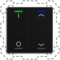 EB-Taster KNX RGBW MDT BE-TAL600216.D1 2T/4B schwarz matt "I/O"-"Jalousie"